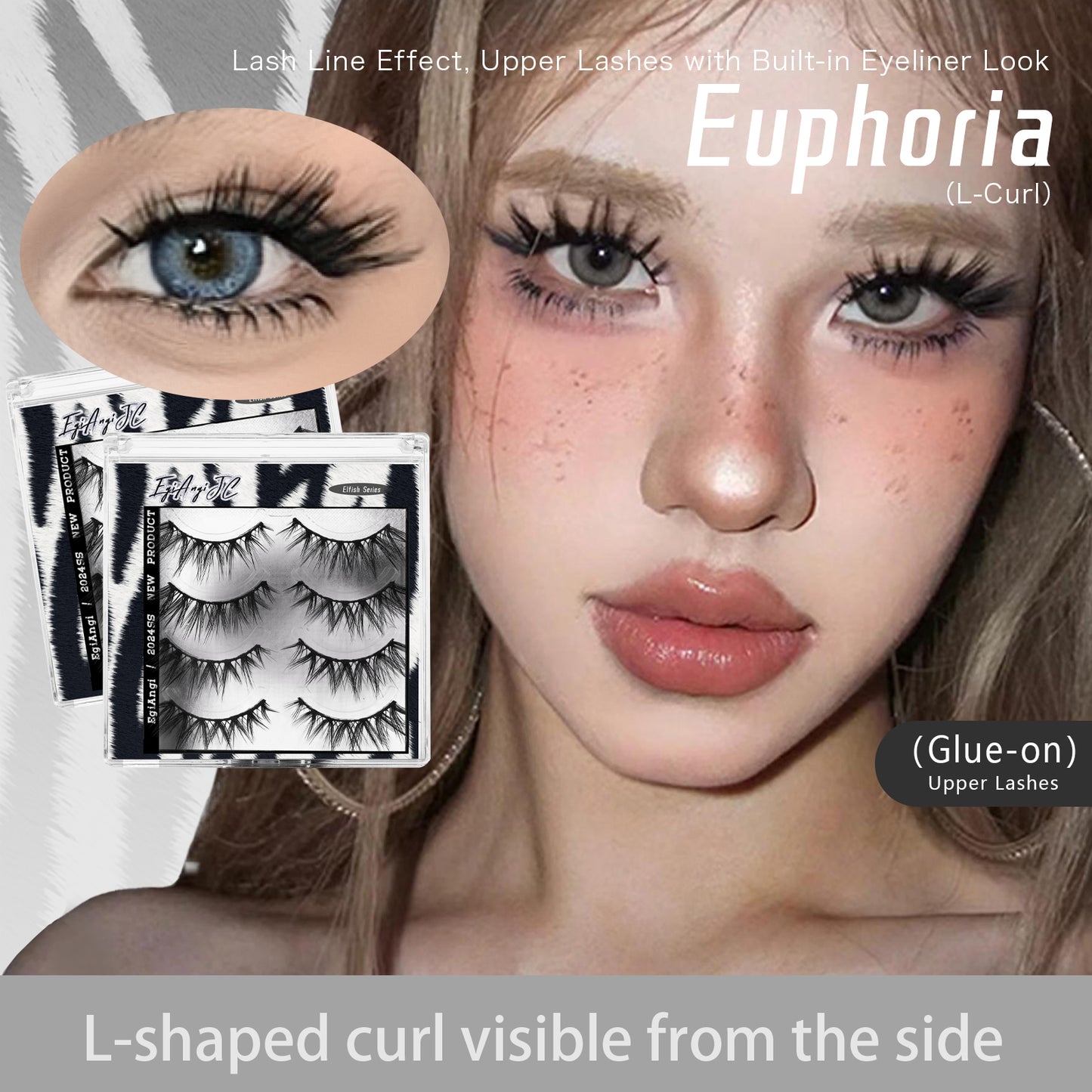 “Euphoria” L-Curl Glue-on Upper Lashes