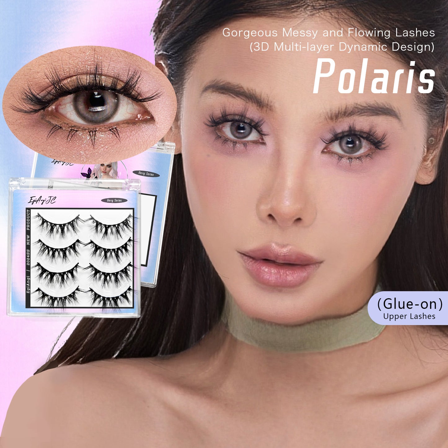 “Elegance" 3D Multi-layer Glue-on Upper Lashes