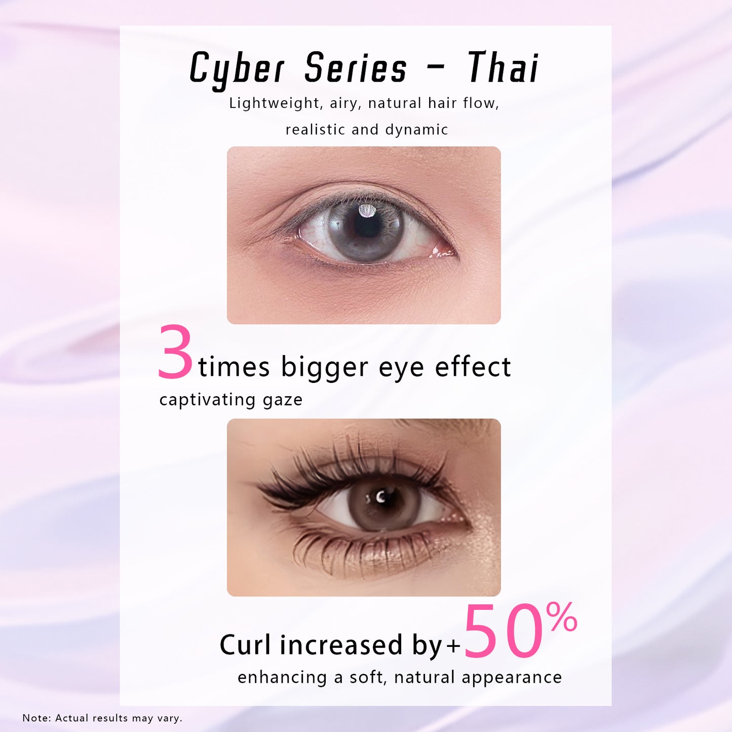 "Thai" Natural Hair Flow Glue-on Upper Lashes