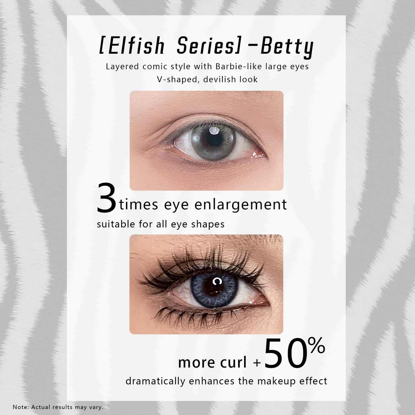 "Betty" Natural Biracial Style Glue-on Upper Lashes
