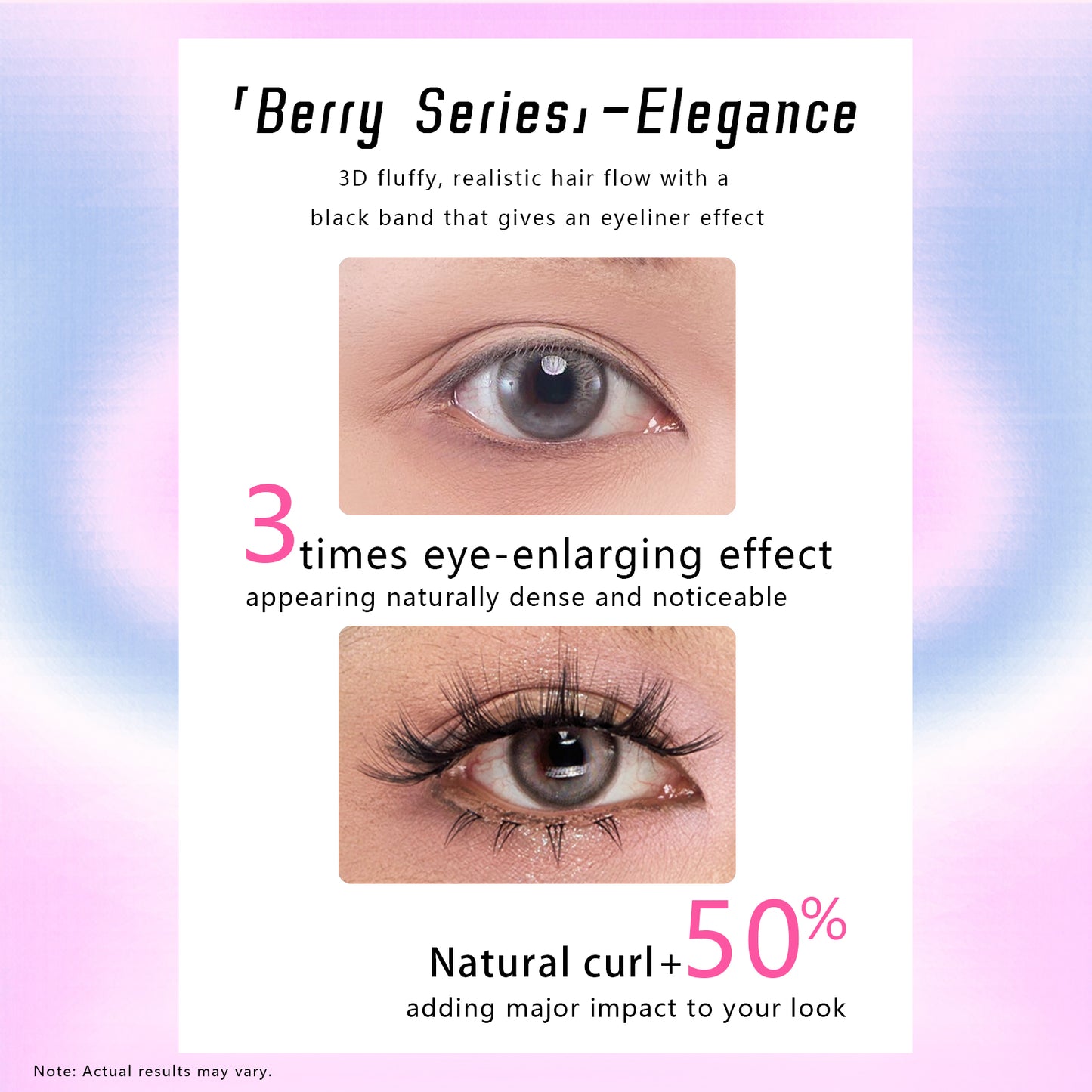 “Elegance" 3D Multi-layer Glue-on Upper Lashes