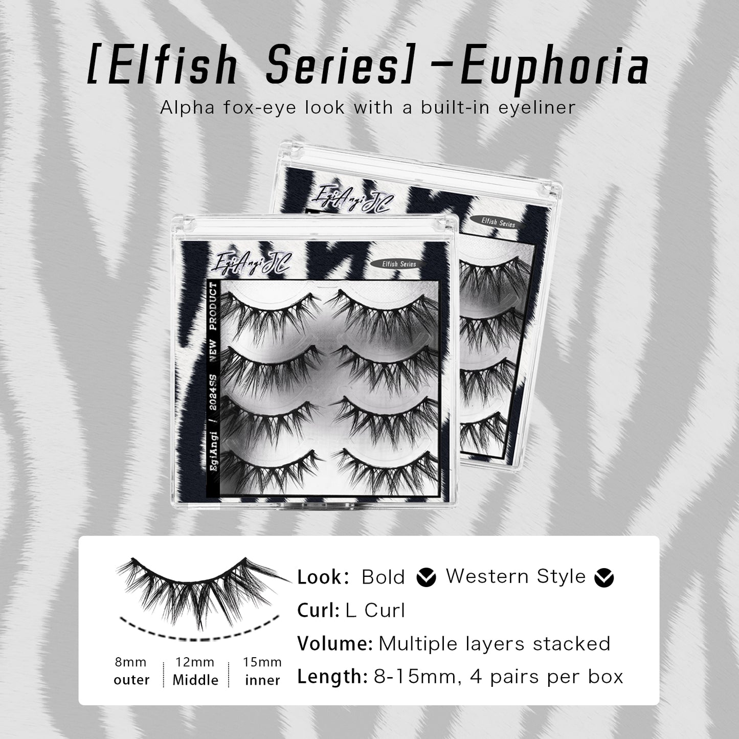 “Euphoria” L-Curl Glue-on Upper Lashes