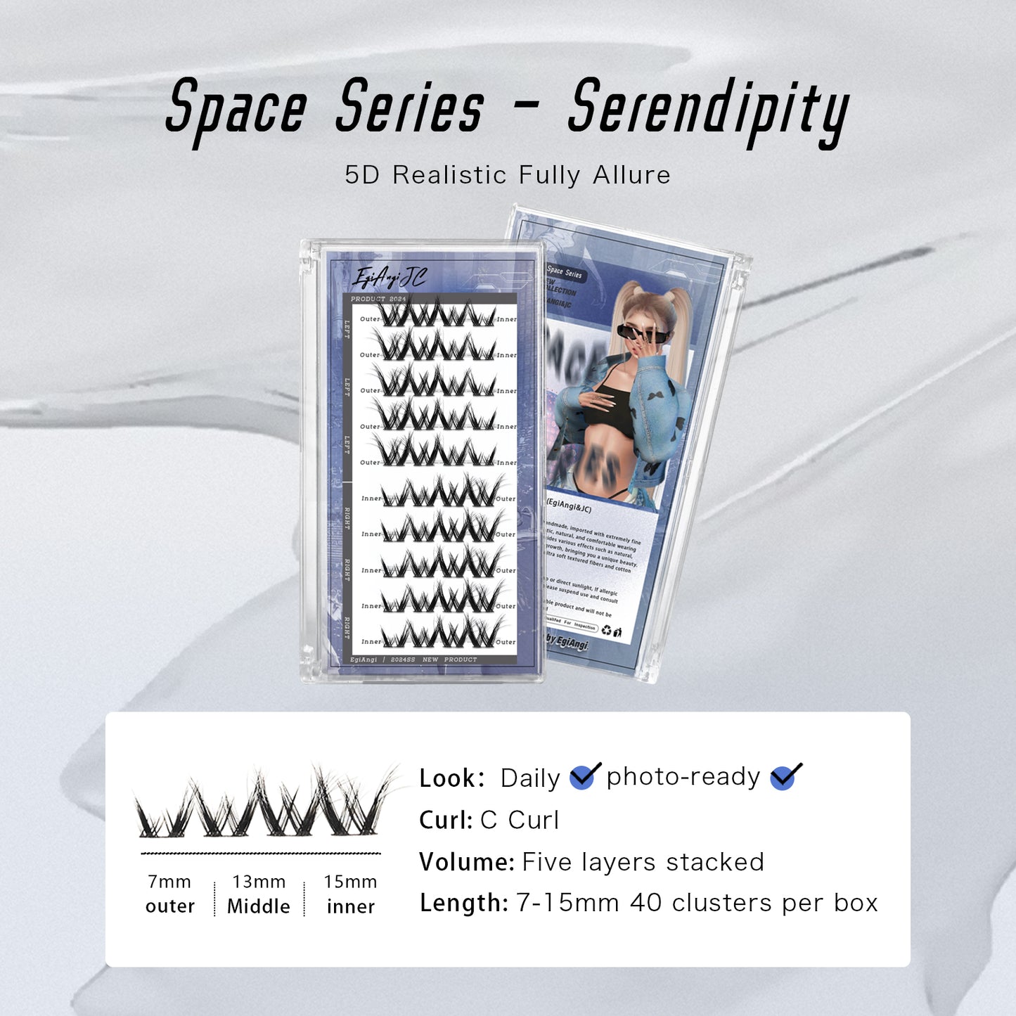 “Serendipity" 5D Multi-layer Glue-on Lashes