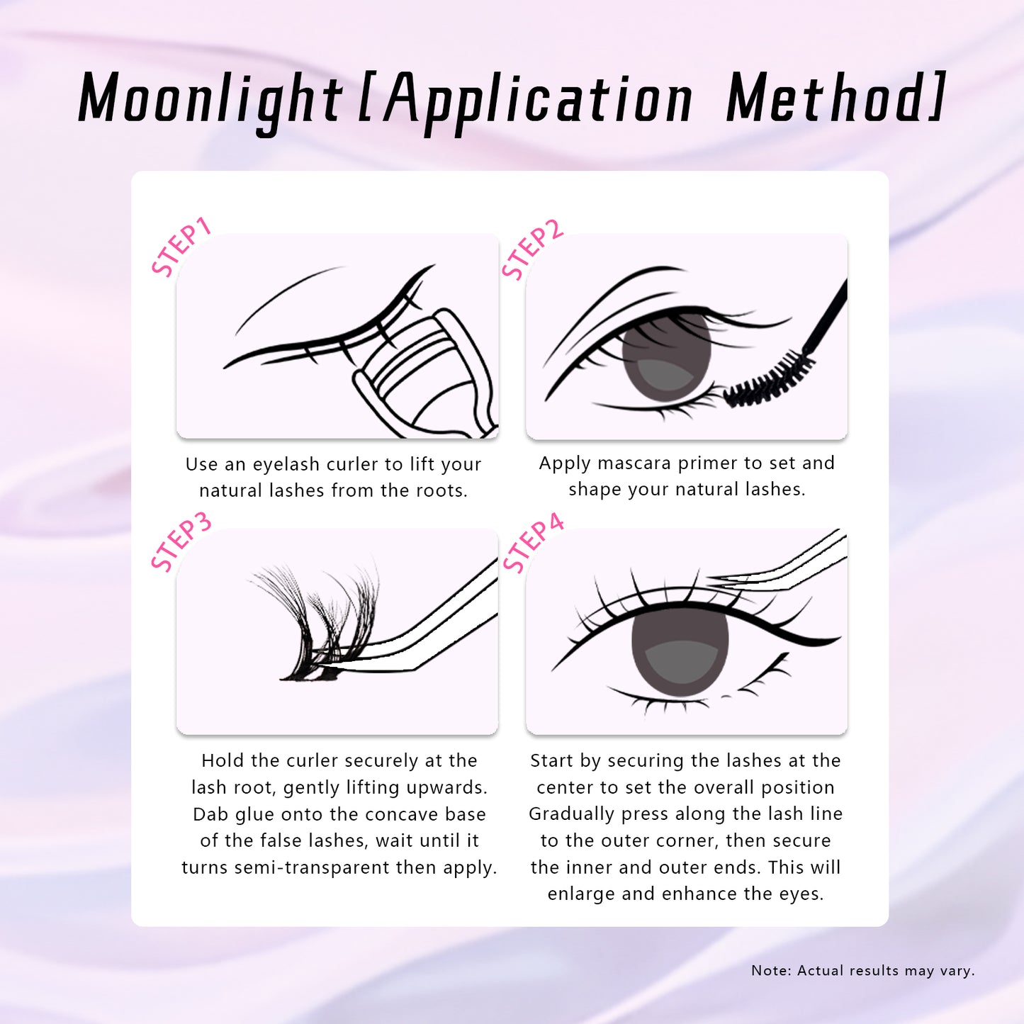 "Moonlight" 3D Realistic Glue-on Upper Lashes