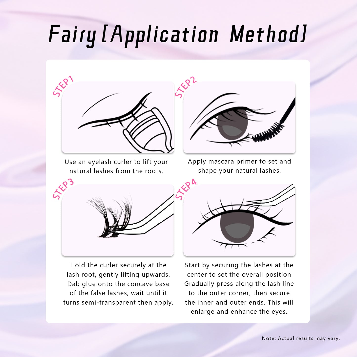 “Fairy” Natural Fluffy Glue-on Upper Lashes