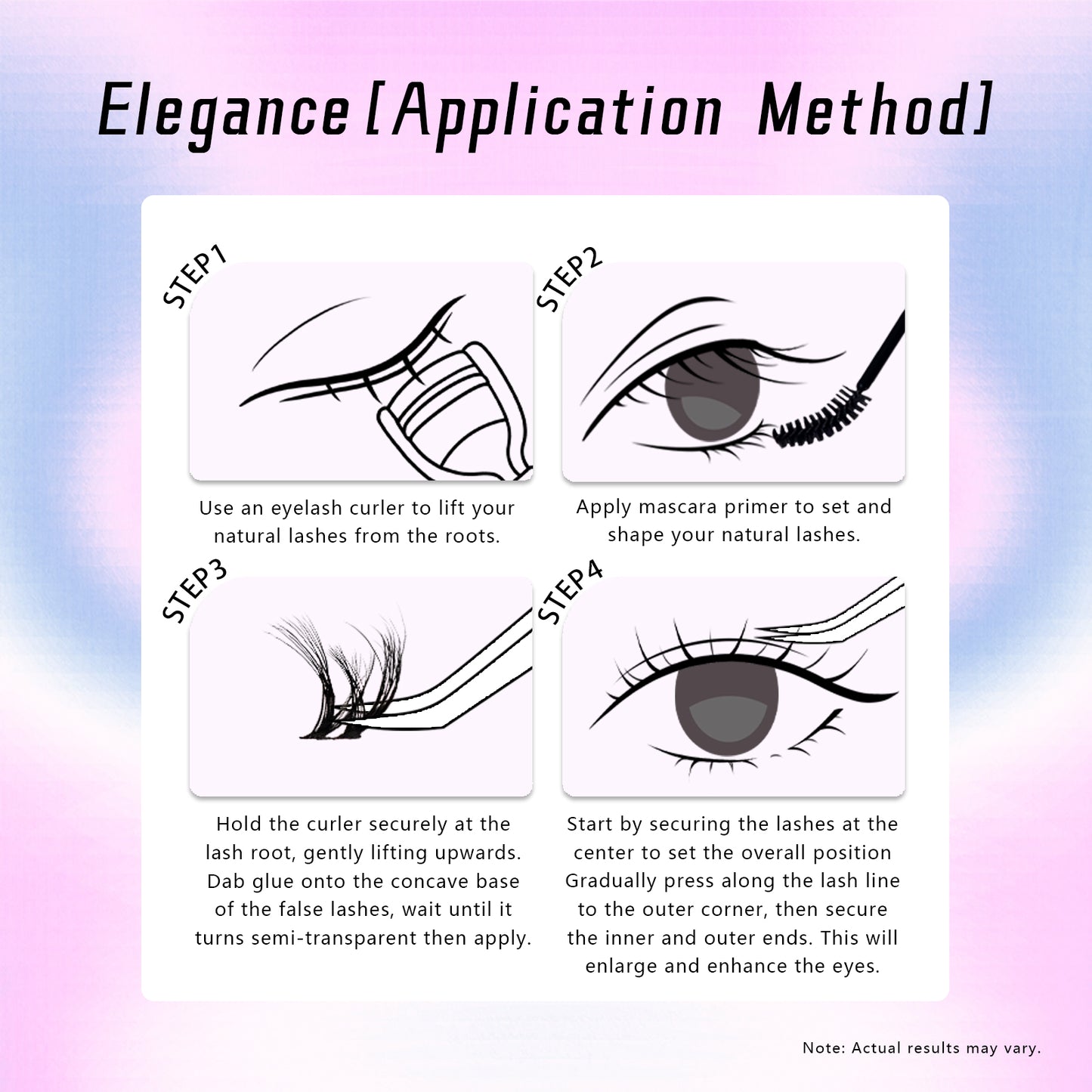 “Elegance" 3D Multi-layer Glue-on Upper Lashes