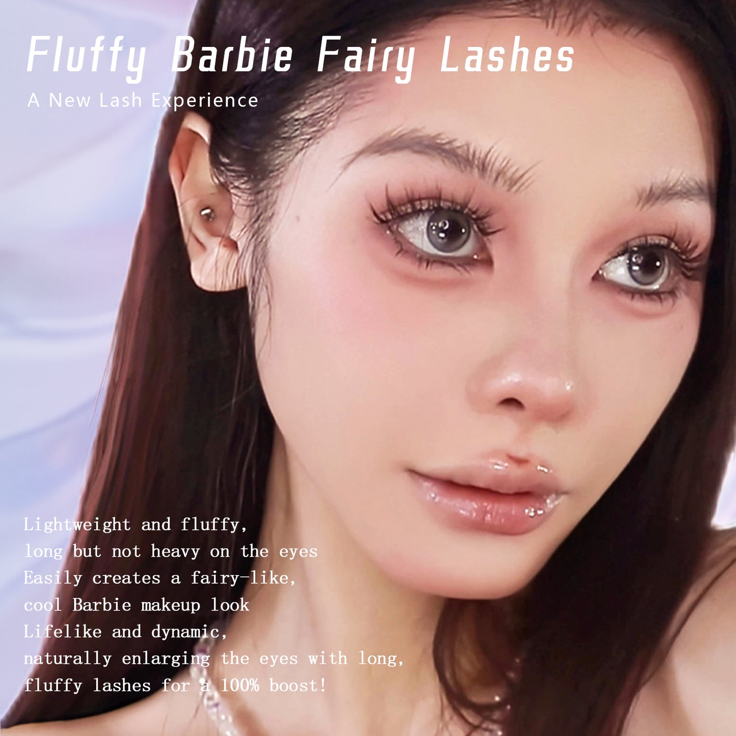 “Fairy” Natural Fluffy Glue-on Upper Lashes