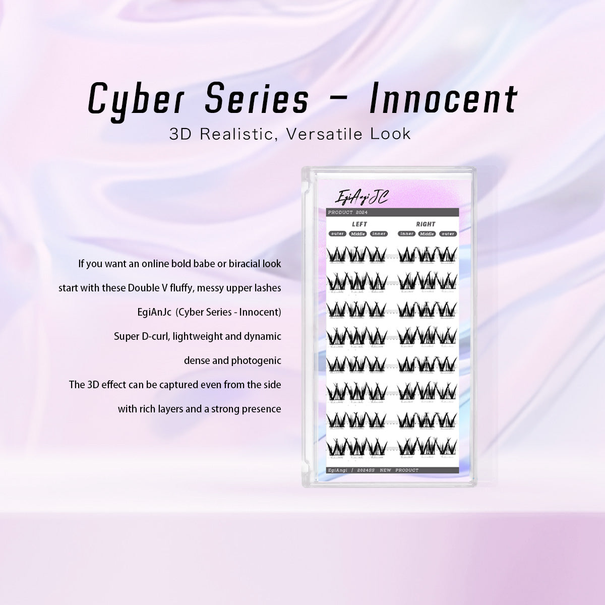 "Innocent" Double V Glue-on Upper Lashes