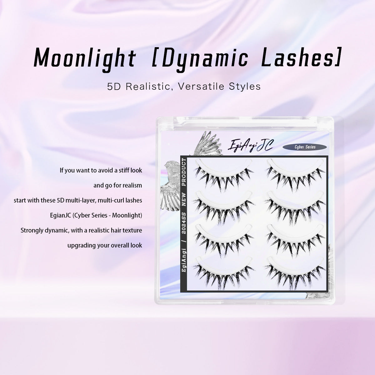 "Moonlight" 3D Realistic Glue-on Upper Lashes